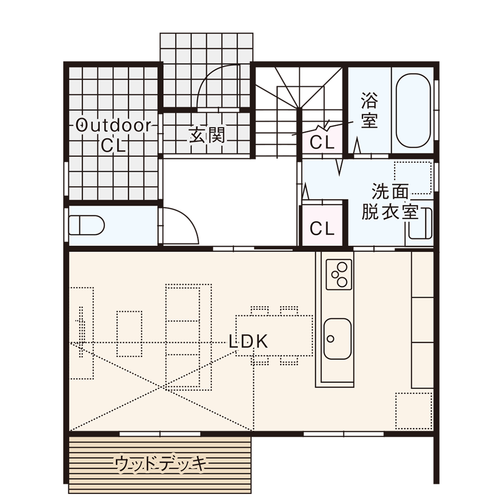 北入りプラン / 1st.Floor plan