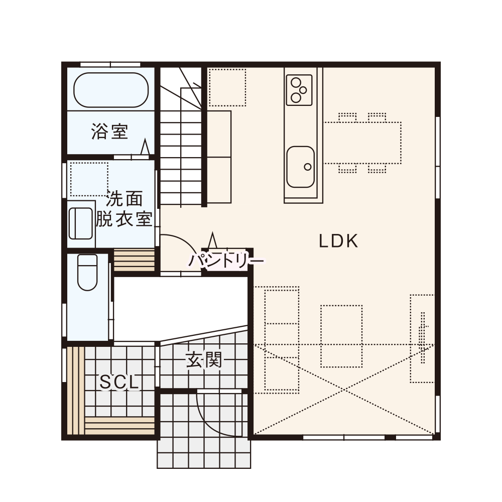 南入りプラン / 1st.Floor plan