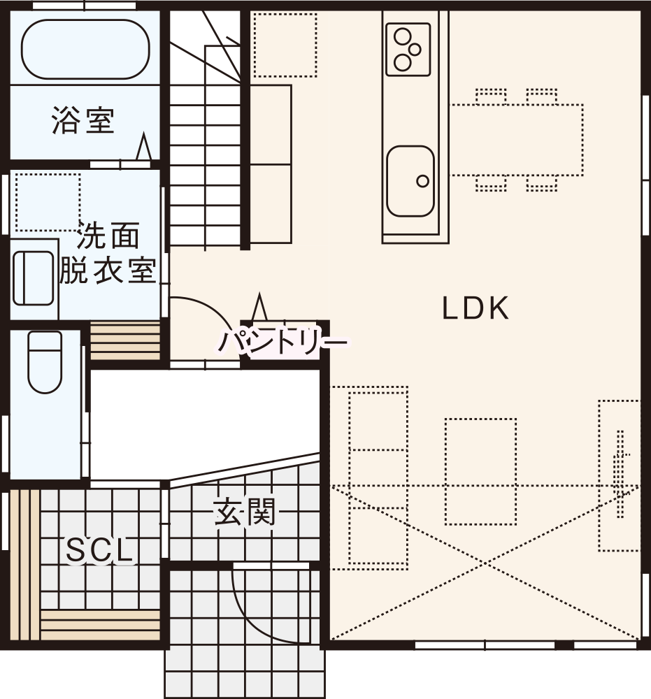 南入りプラン / 1st.Floor plan