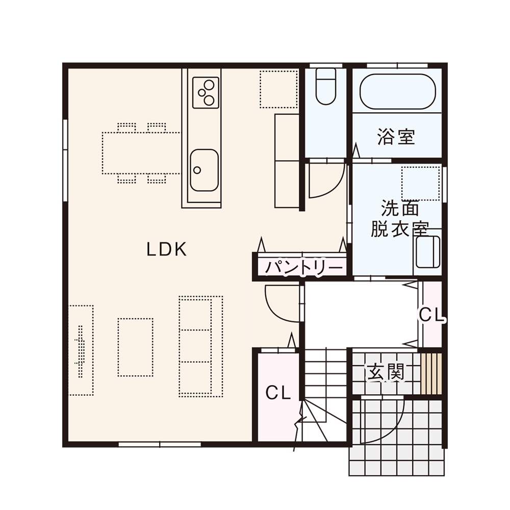 南入りプラン / 1st.Floor plan