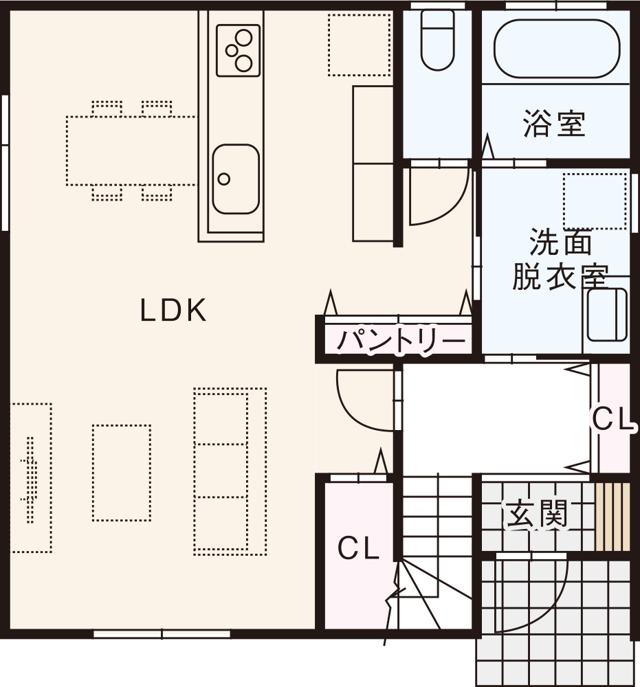 南入りプラン / 1st.Floor plan