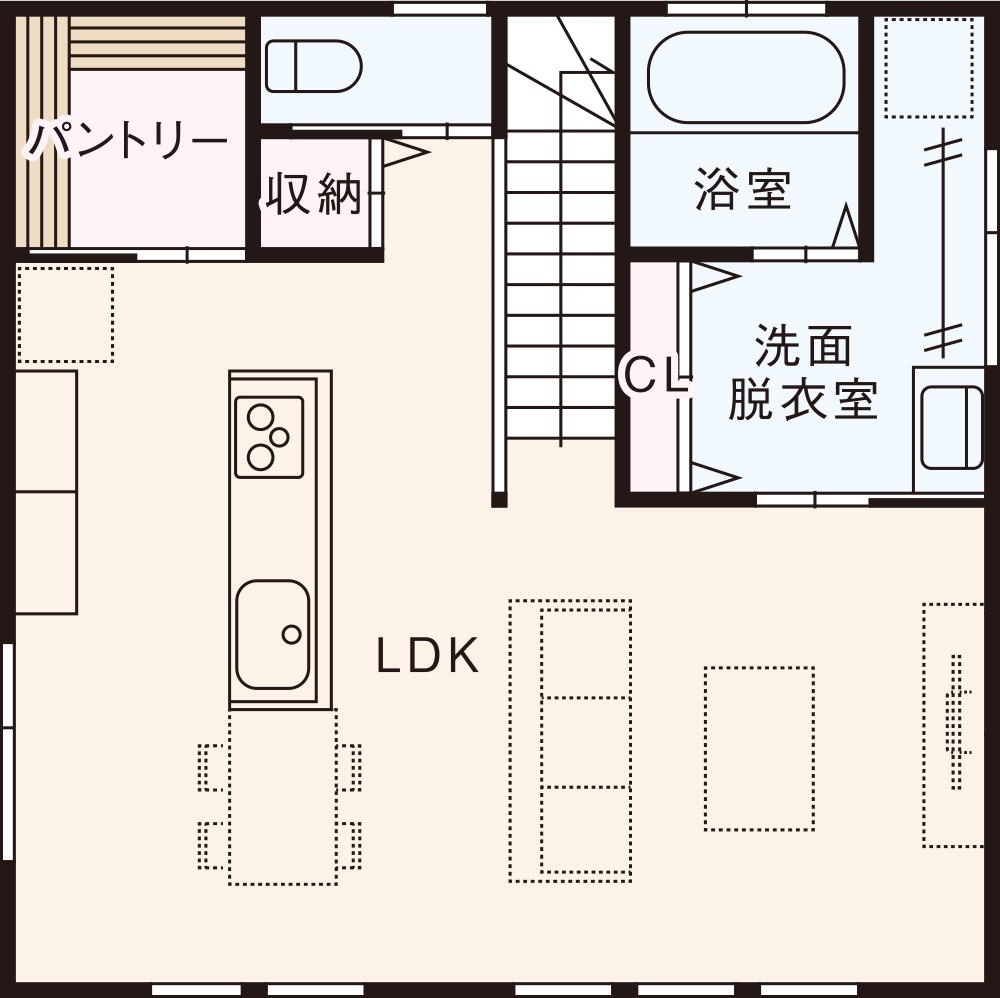 東西入りプラン / 2nd.Floor plan