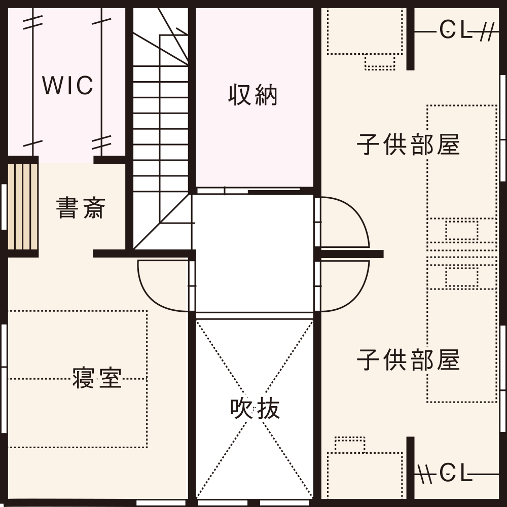 東西入りプラン / 2nd.Floor plan