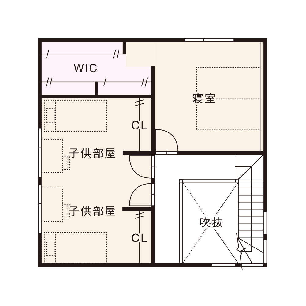 東西入りプラン / 2nd.Floor plan