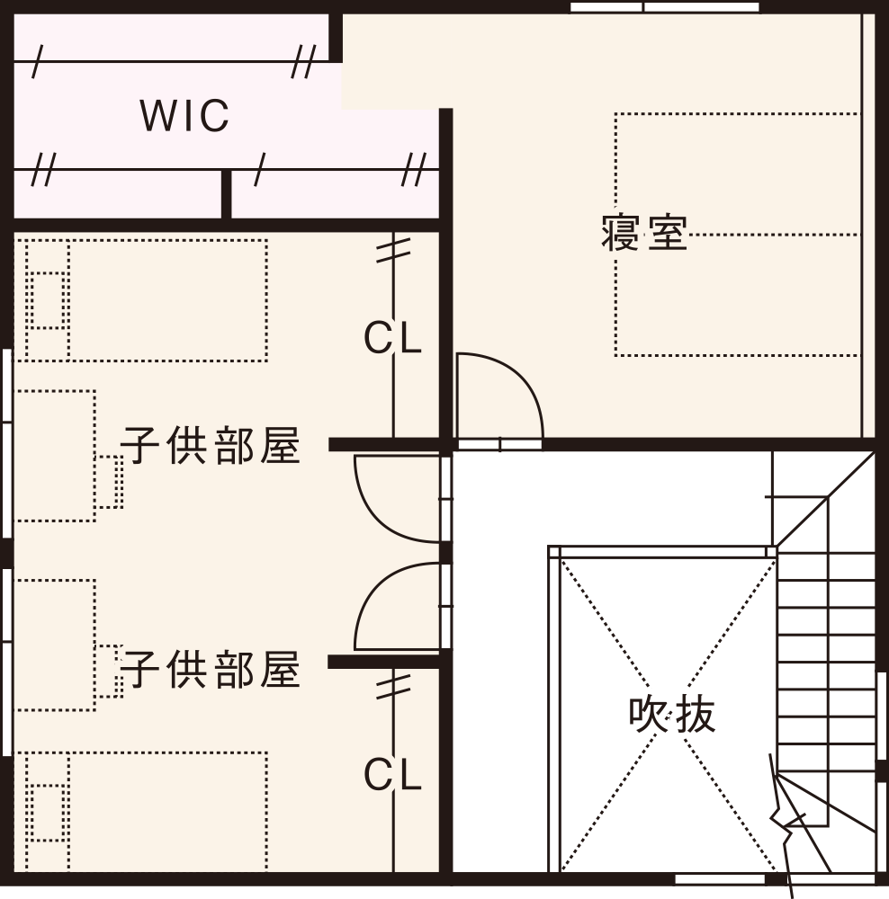 東西入りプラン / 2nd.Floor plan