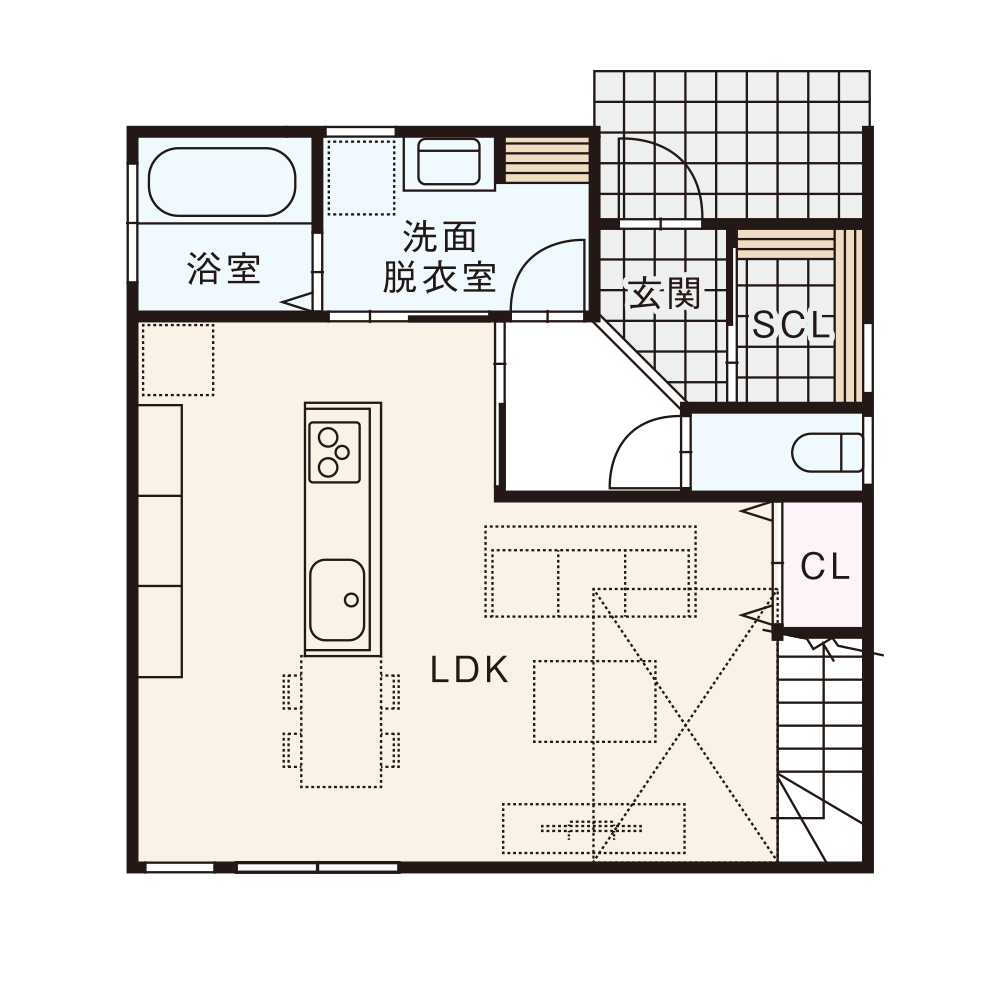 北入りプラン / 1st.Floor plan