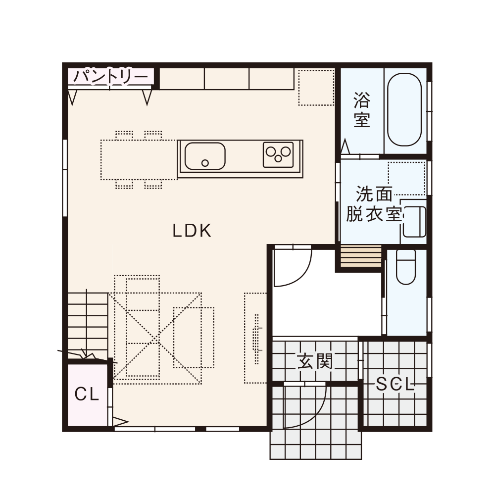 南入りプラン / 1st.Floor plan