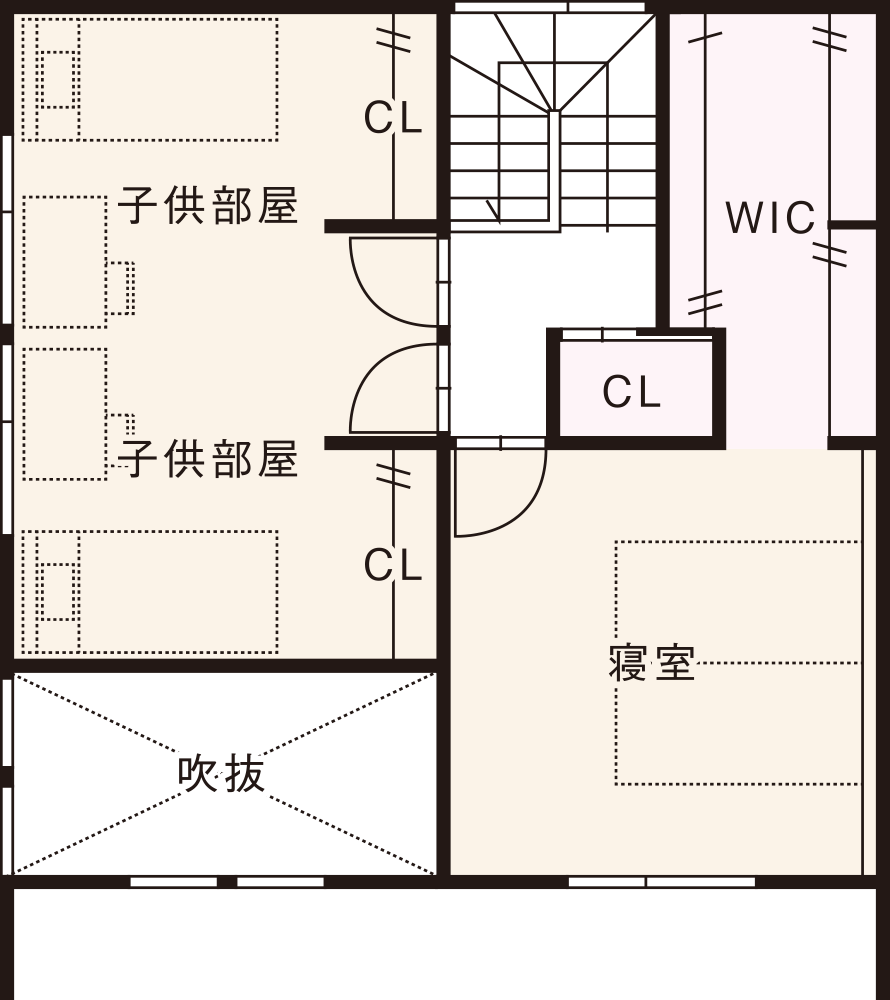 東西入りプラン / 2nd.Floor plan