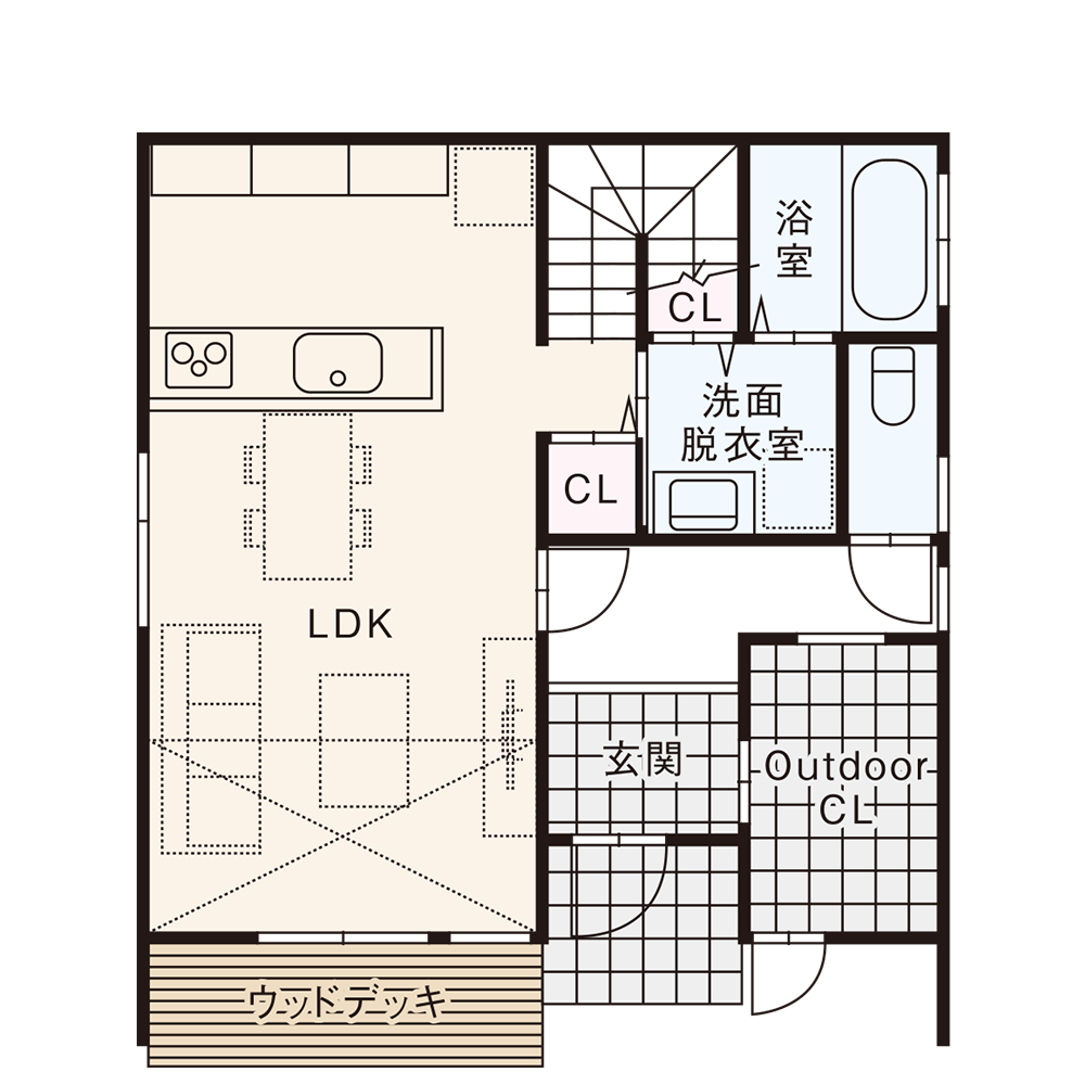 南入りプラン / 1st.Floor plan