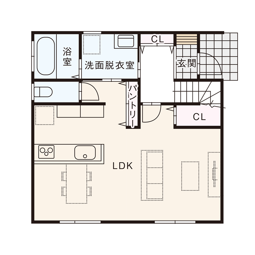 東西入りプラン / 1st.Floor plan