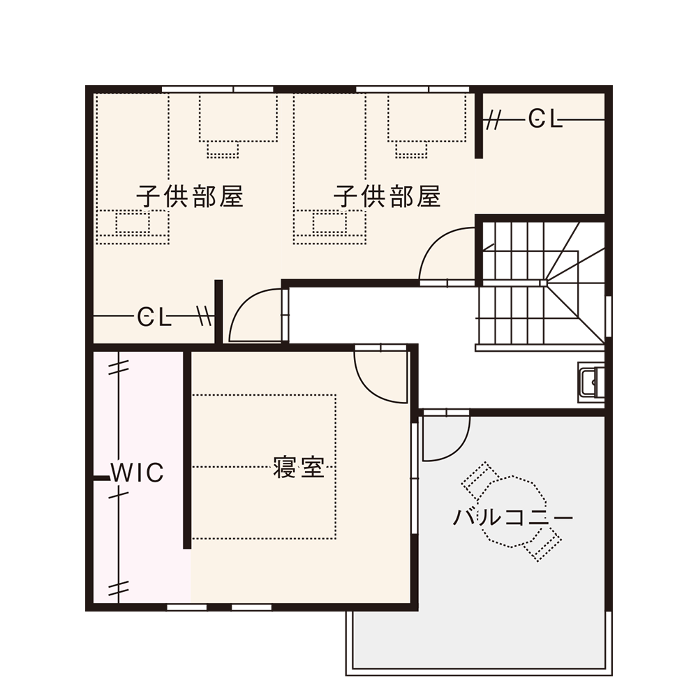 東西入りプラン / 2nd.Floor plan