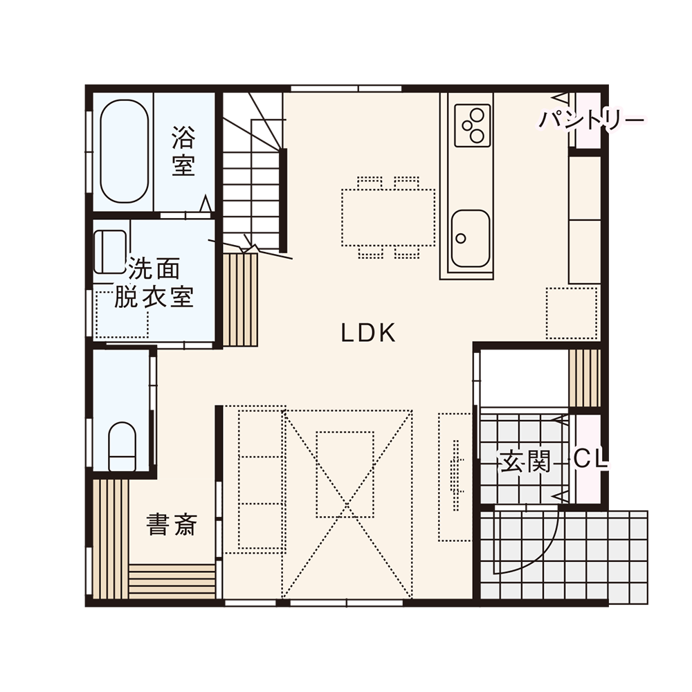 東西入りプラン / 1st.Floor plan