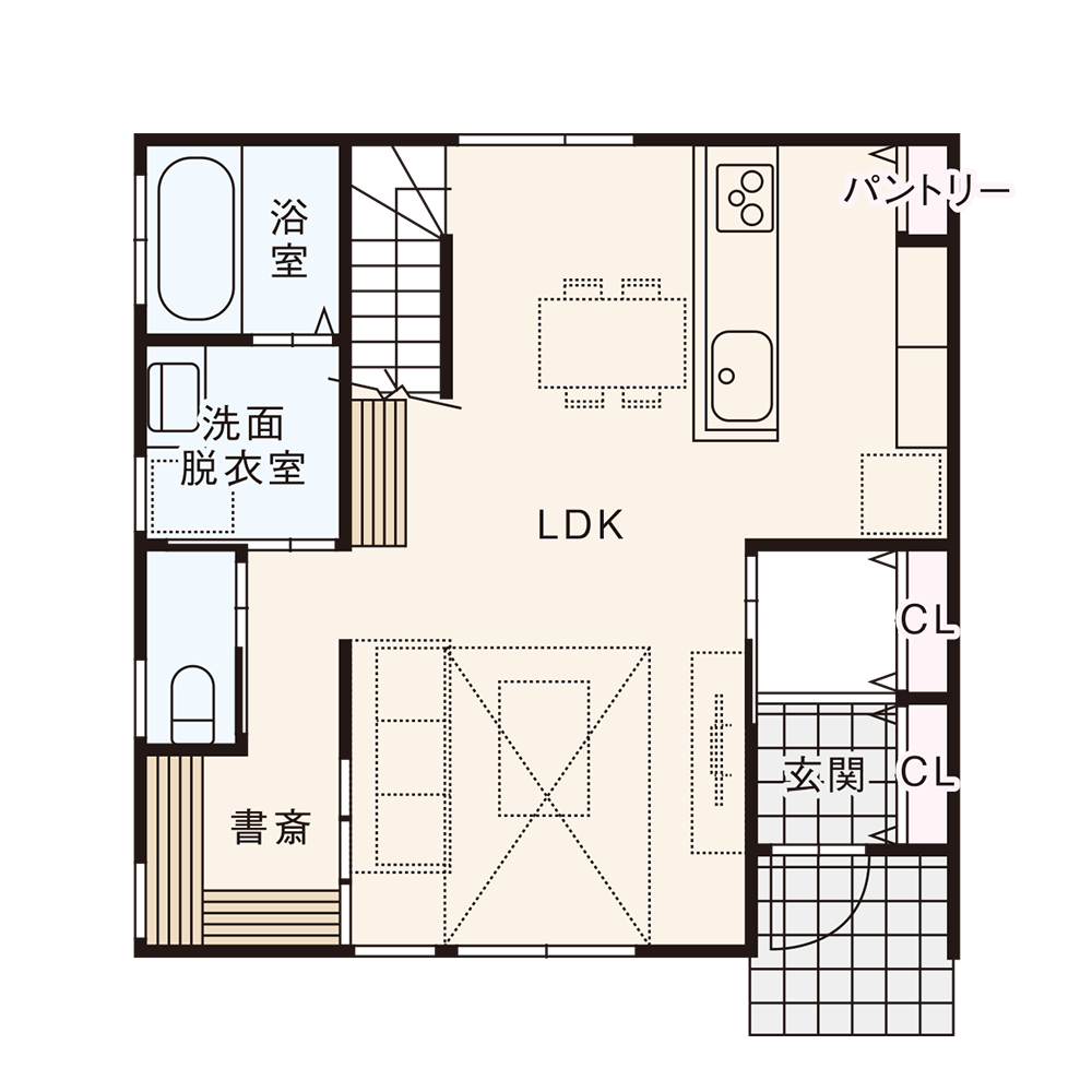 南入りプラン / 1st.Floor plan