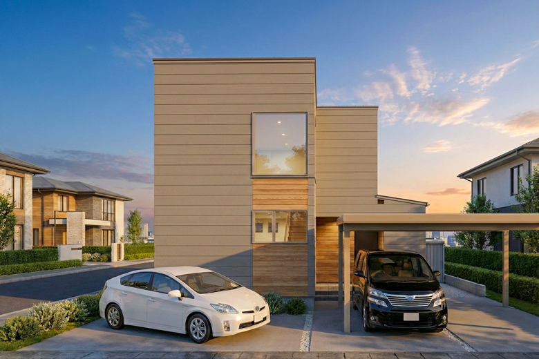 新潟市北区｜リブパネルのキッチンと造作ベンチが彩る、上質なコンパクトハウス｜完成見学会【予約制】